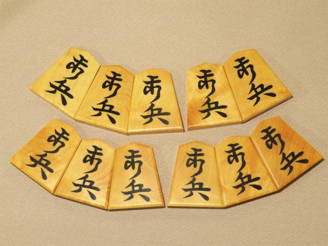 芙蓉(花押) 水月作(増田虎造) つぶせる 銘彫駒 将棋 彫駒 骨董
