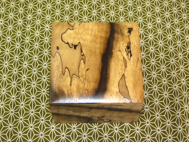 大橋利一作黒柿墨絵杢将棋駒箱(KH106) ウシン盤駒店 囲碁 将棋