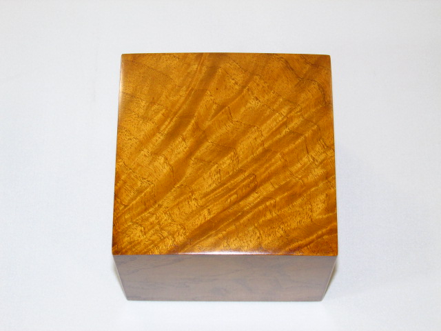 松浦清治作島桑杢拭漆仕上将棋駒箱 共箱付新品(KH199) トウシン盤駒店 