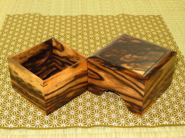 大橋利一作黒柿廻縁将棋駒箱/新品（KH224) トウシン盤駒店 囲碁 将棋