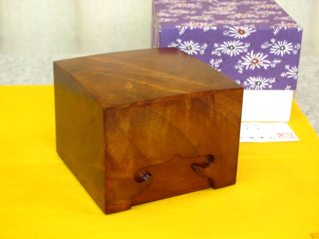 松浦清治作楠杢拭漆仕上駒箱(kh058) トウシン盤駒店 囲碁 将棋