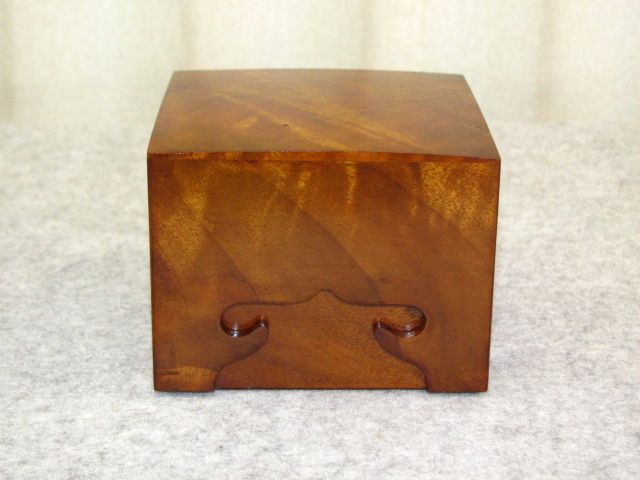 松浦清治作楠杢拭漆仕上駒箱(kh058) トウシン盤駒店 囲碁 将棋