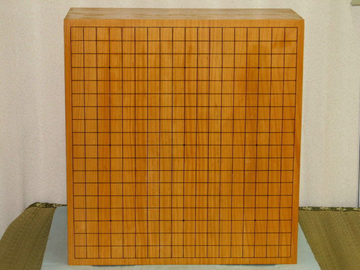 日本産本榧天地柾目六寸碁盤/盤覆(K312) トウシン盤駒店 囲碁 将棋