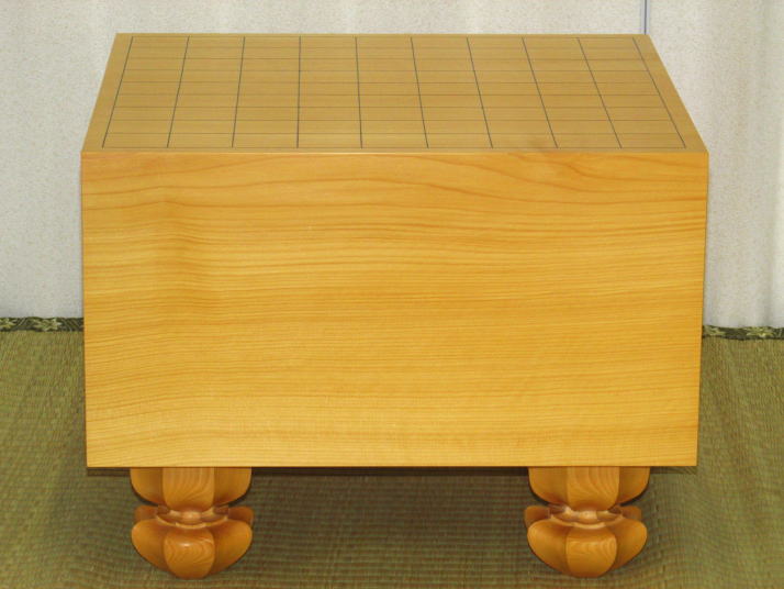 熊須碁盤店宮崎県伝統工芸士熊須健一作/九州産本榧柾目六寸五分将棋盤 