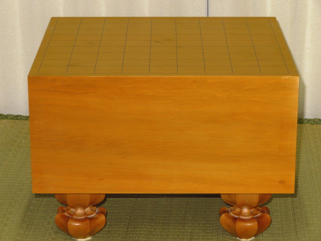 縄文榧/熊須碁盤店作五寸七分板目将棋盤 鑑定書 未使用品(K517 