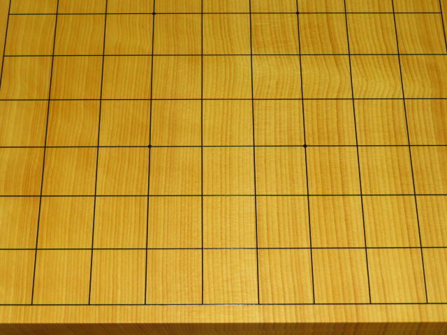 DA034. 将棋道具 柾目 将棋盤 厚み17.5cm(約五寸七分) 重量8.3kg / 将棋駒台