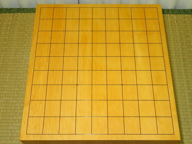 本榧四方柾目七寸一分将棋盤/使用品 榧駒台(S176) トウシン盤駒店 囲碁 