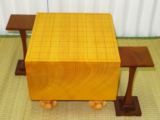 4寸将棋盤 天地柾】 【新榧しんかや 包む