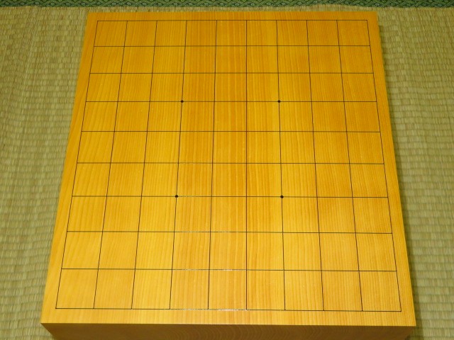 値下げ 無垢板 将棋盤 天地柾目 6寸 脚付 駒台付き 物申し
