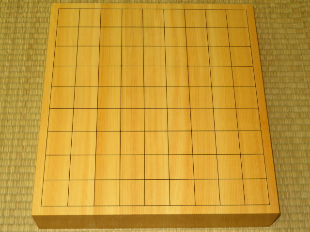 日本産本榧柾目３枚継二寸卓上将棋盤/駒台 新品(S178) トウシン盤駒店 囲碁 将棋